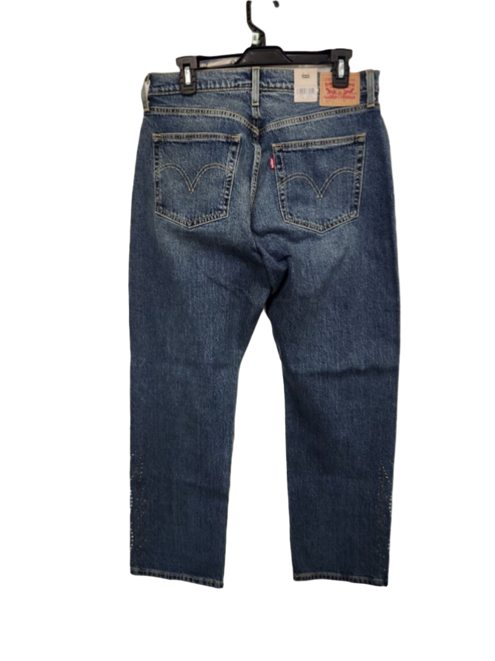 Levi's Blue 501 Curve Straight Leg Jeans with Studs Size 32X30 - Picture 9 of 10